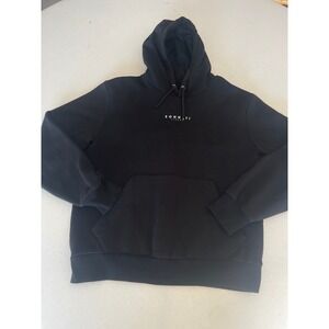 Sonneti London‎ Mens Hoodie Black Embroidered Logo Pullover Sweatshirt Large